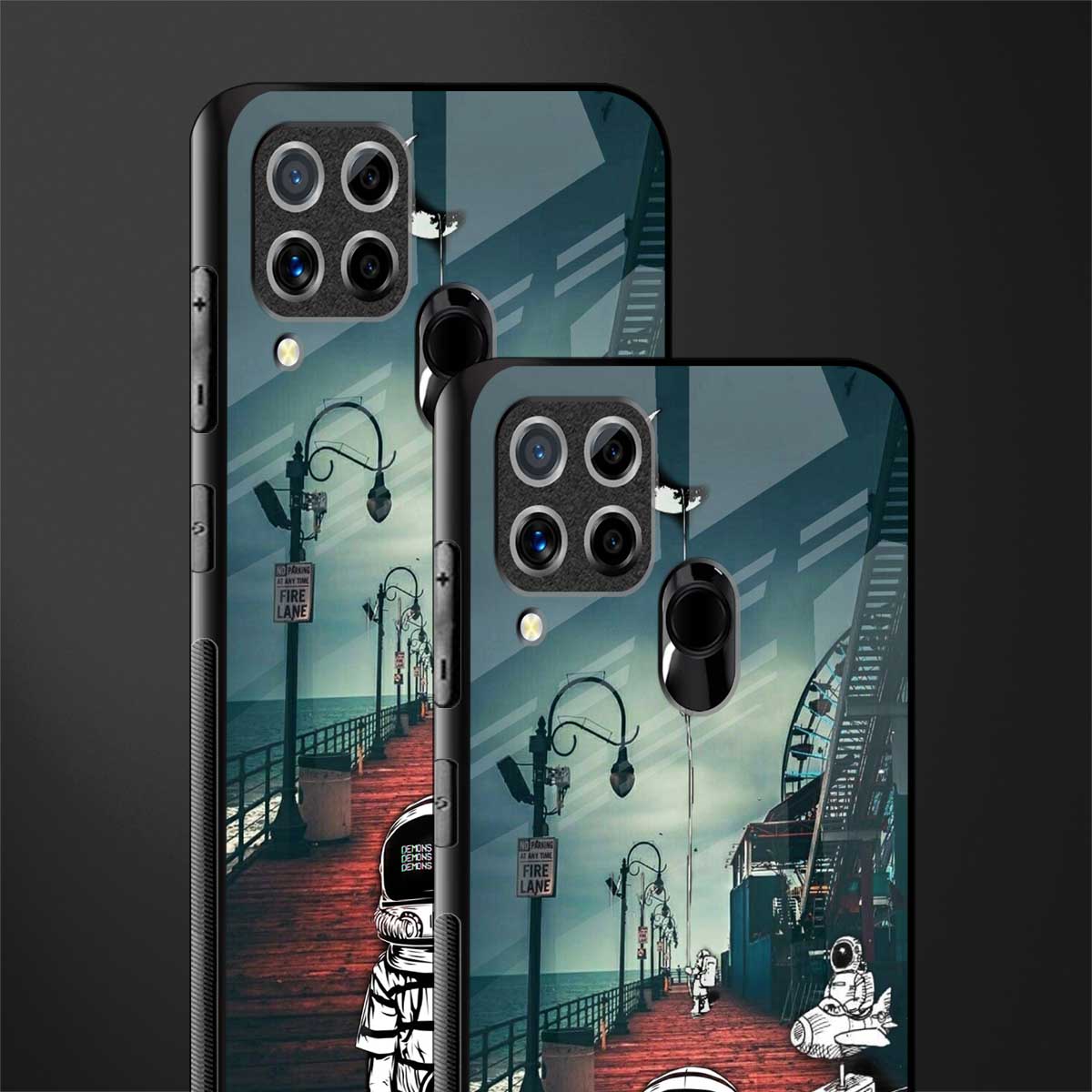 astronaut believer beach glass case for realme c15 image-2