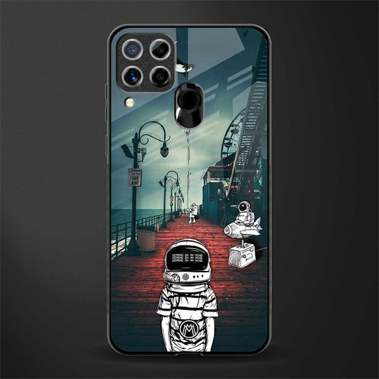 astronaut believer beach glass case for realme c15 image