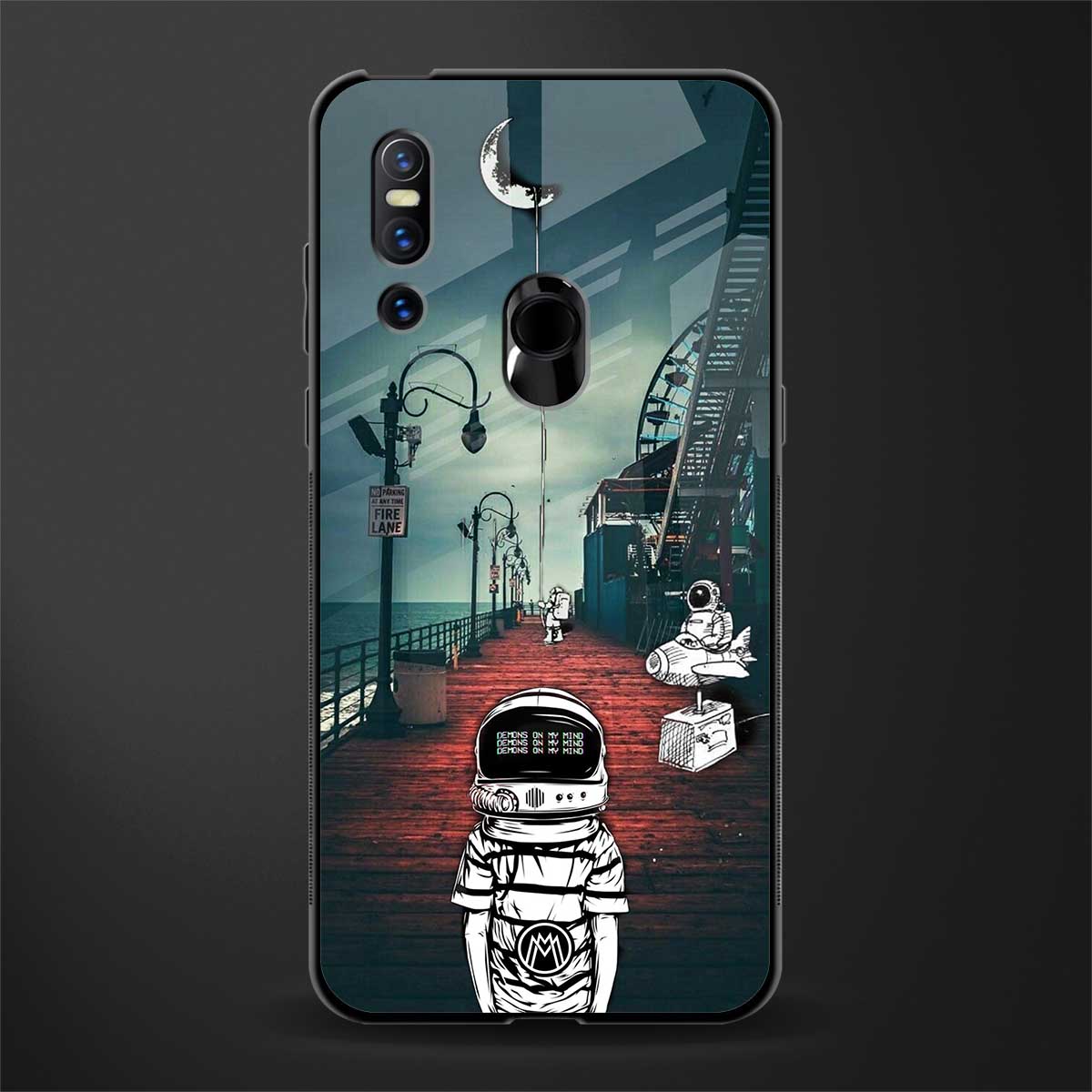 astronaut believer beach glass case for vivo v15 image
