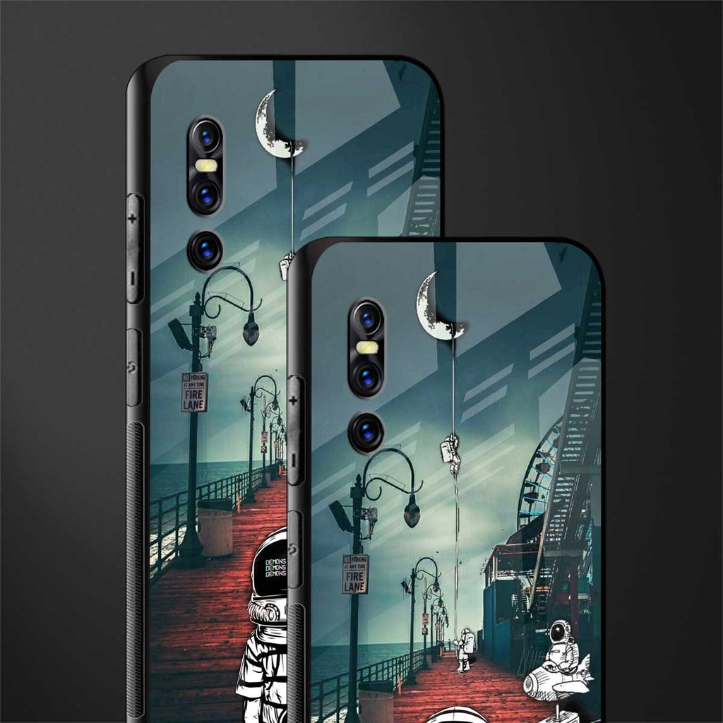 astronaut believer beach glass case for vivo v15 pro image-2