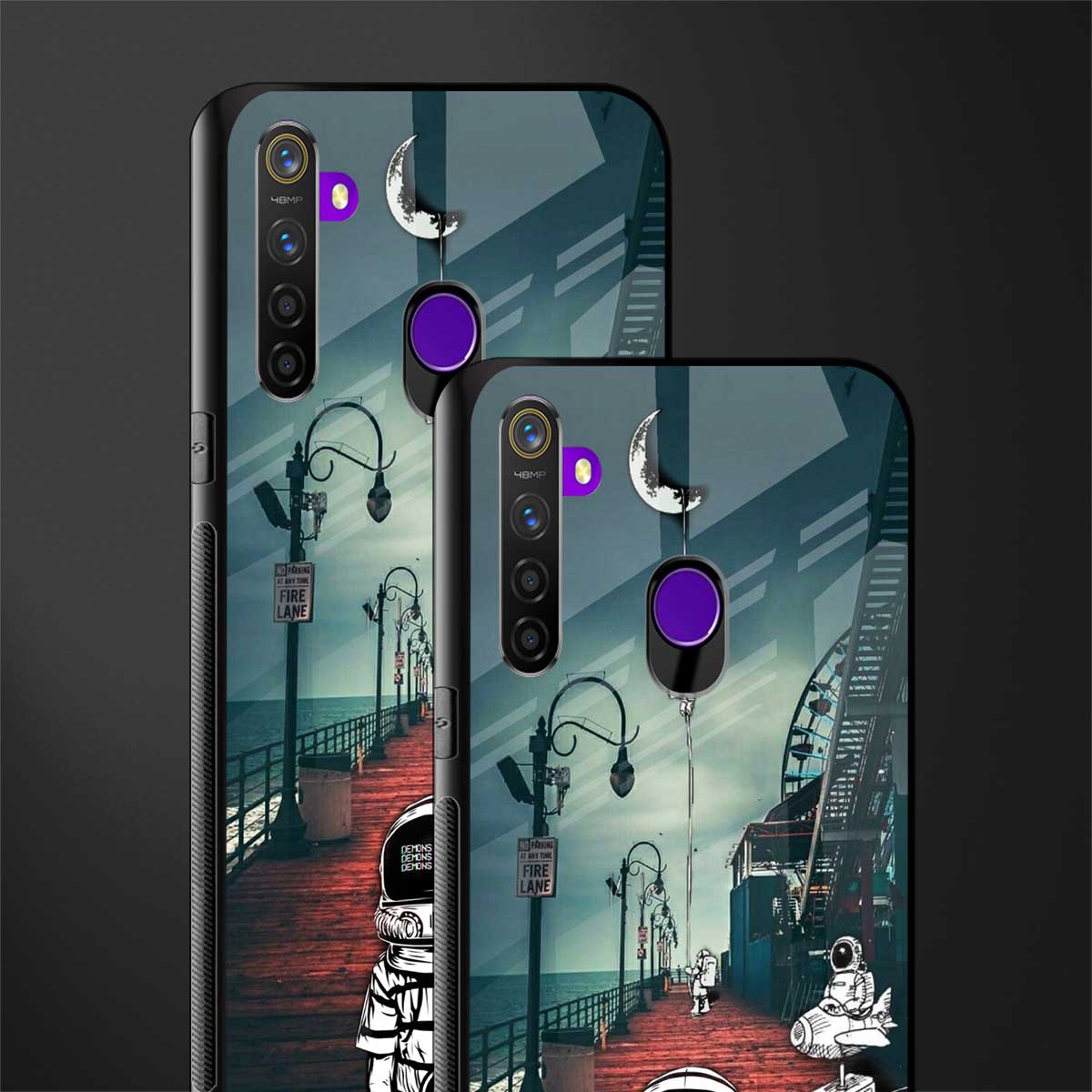 astronaut believer beach glass case for realme 5 image-2