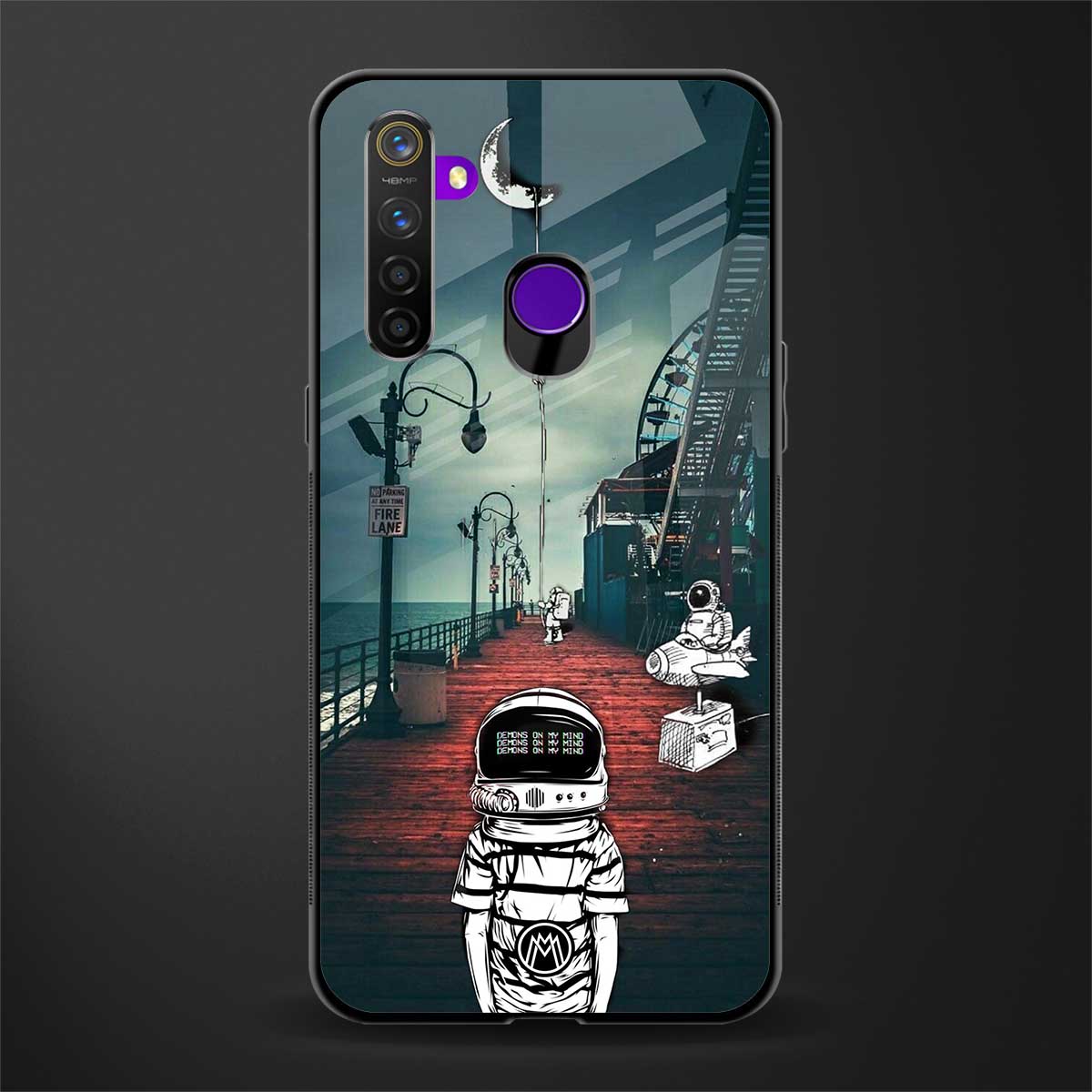 astronaut believer beach glass case for realme 5i image