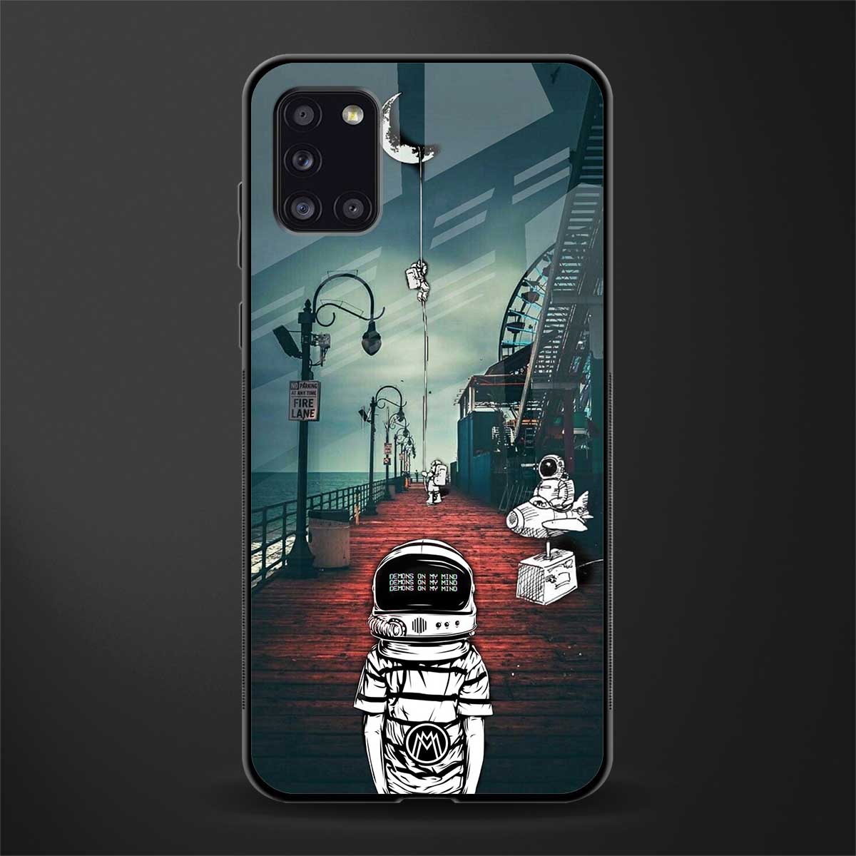 astronaut believer beach glass case for samsung galaxy a31 image