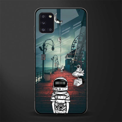 astronaut believer beach glass case for samsung galaxy a31 image