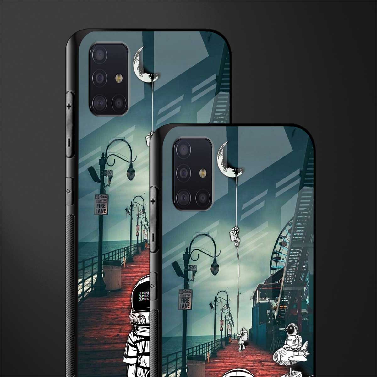 astronaut believer beach glass case for samsung galaxy a71 image-2