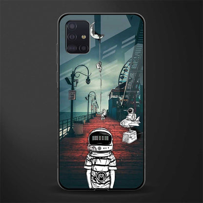 astronaut believer beach glass case for samsung galaxy a71 image