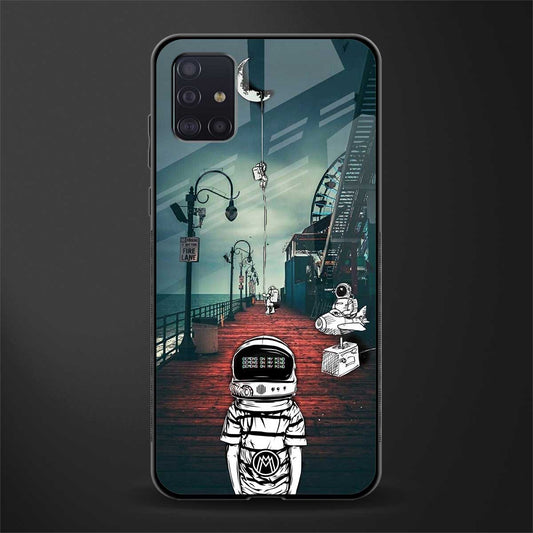 astronaut believer beach glass case for samsung galaxy a71 image