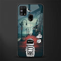 astronaut believer beach glass case for samsung galaxy f41 image