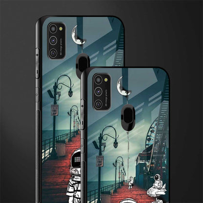 astronaut believer beach glass case for samsung galaxy m21 image-2