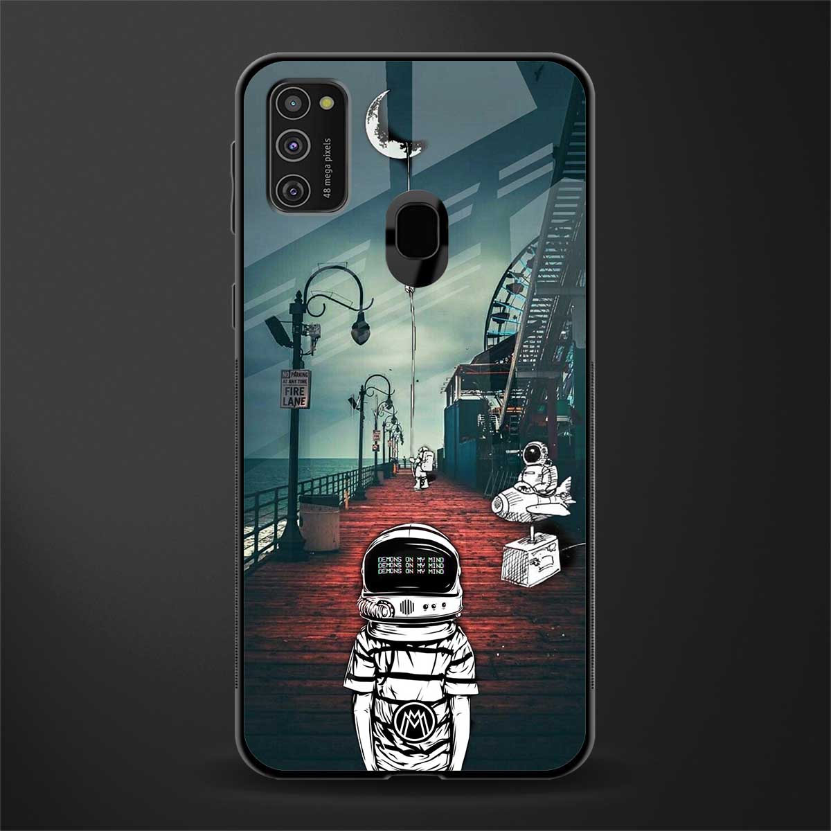 astronaut believer beach glass case for samsung galaxy m21 image