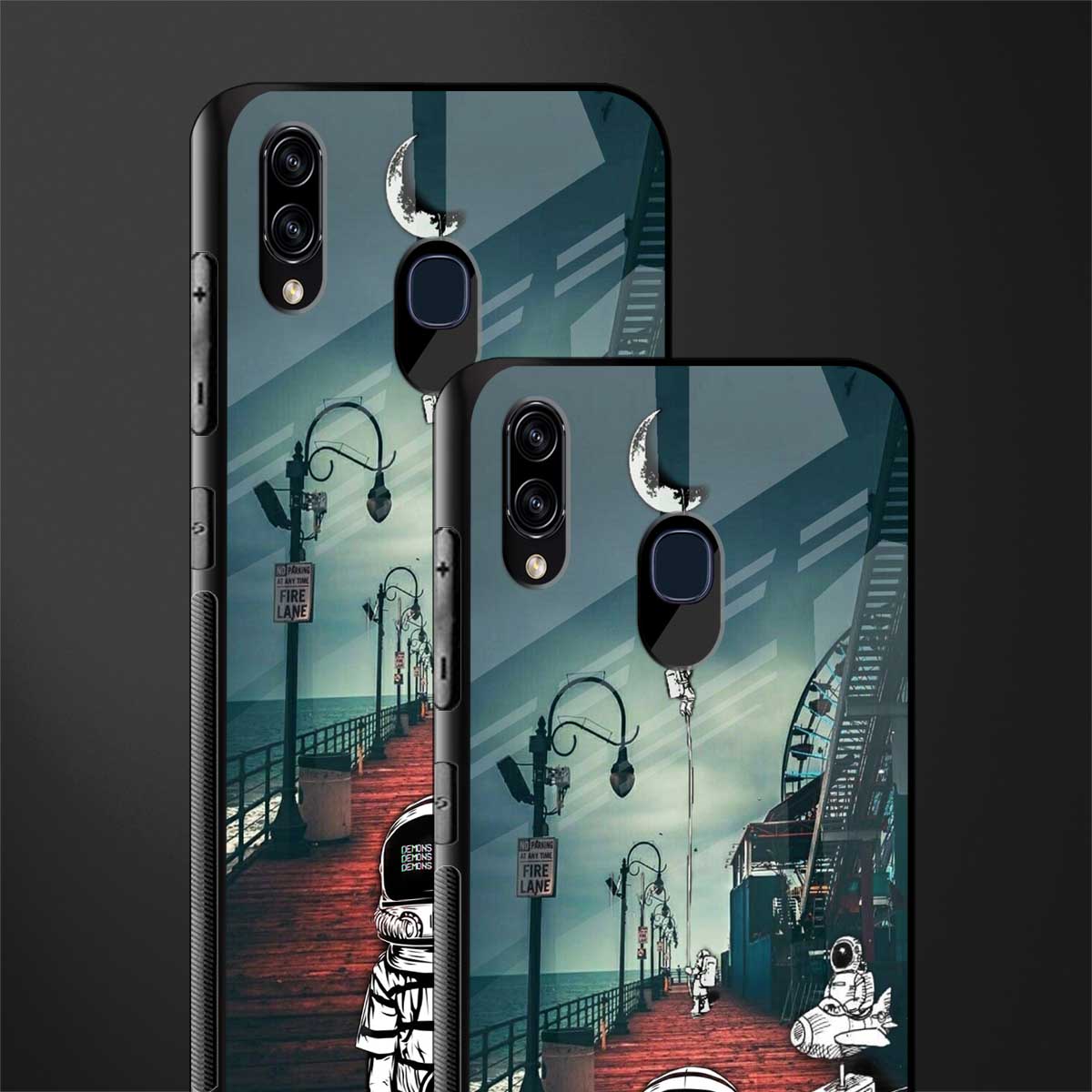 astronaut believer beach glass case for samsung galaxy a20 image-2