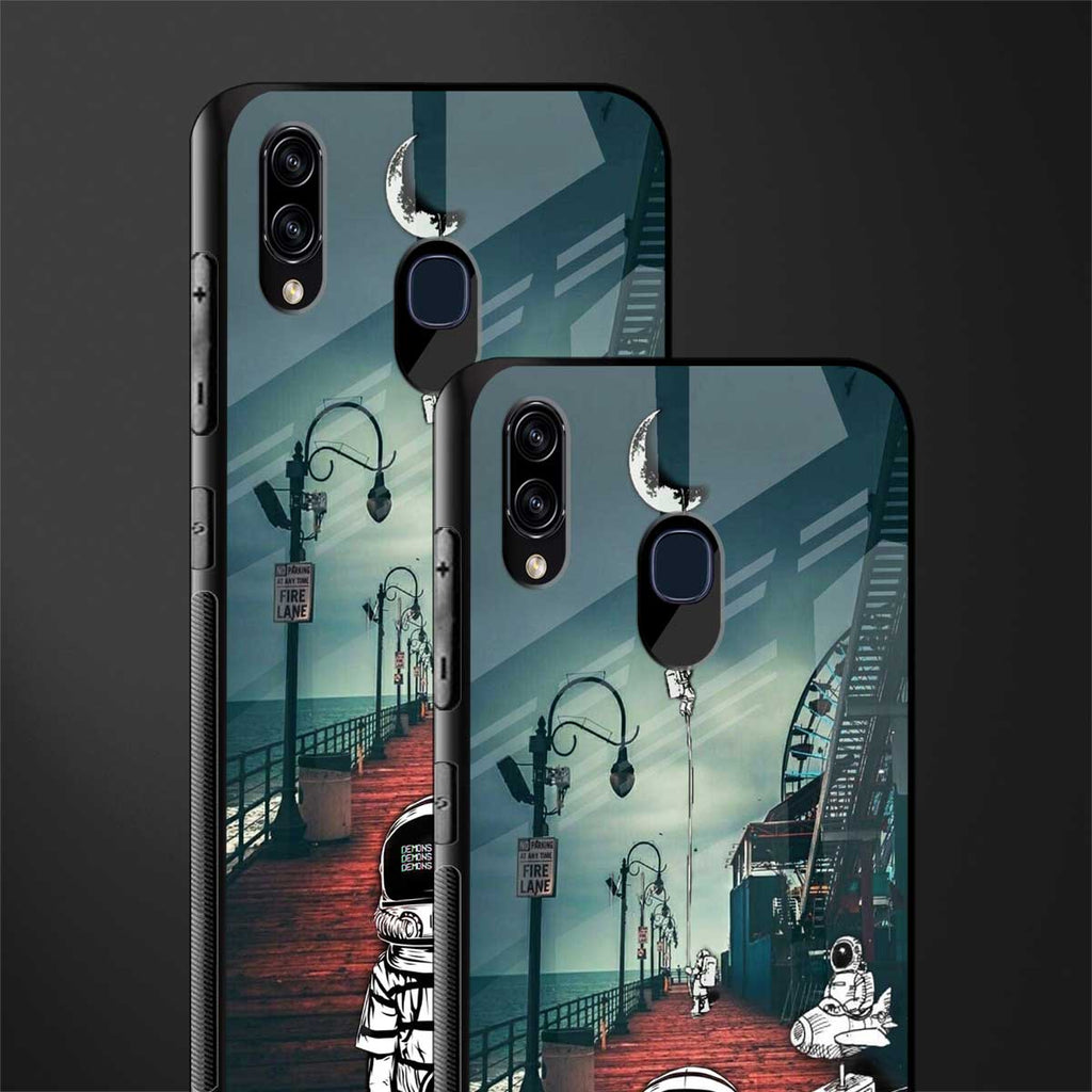 astronaut believer beach glass case for samsung galaxy m10s image-2