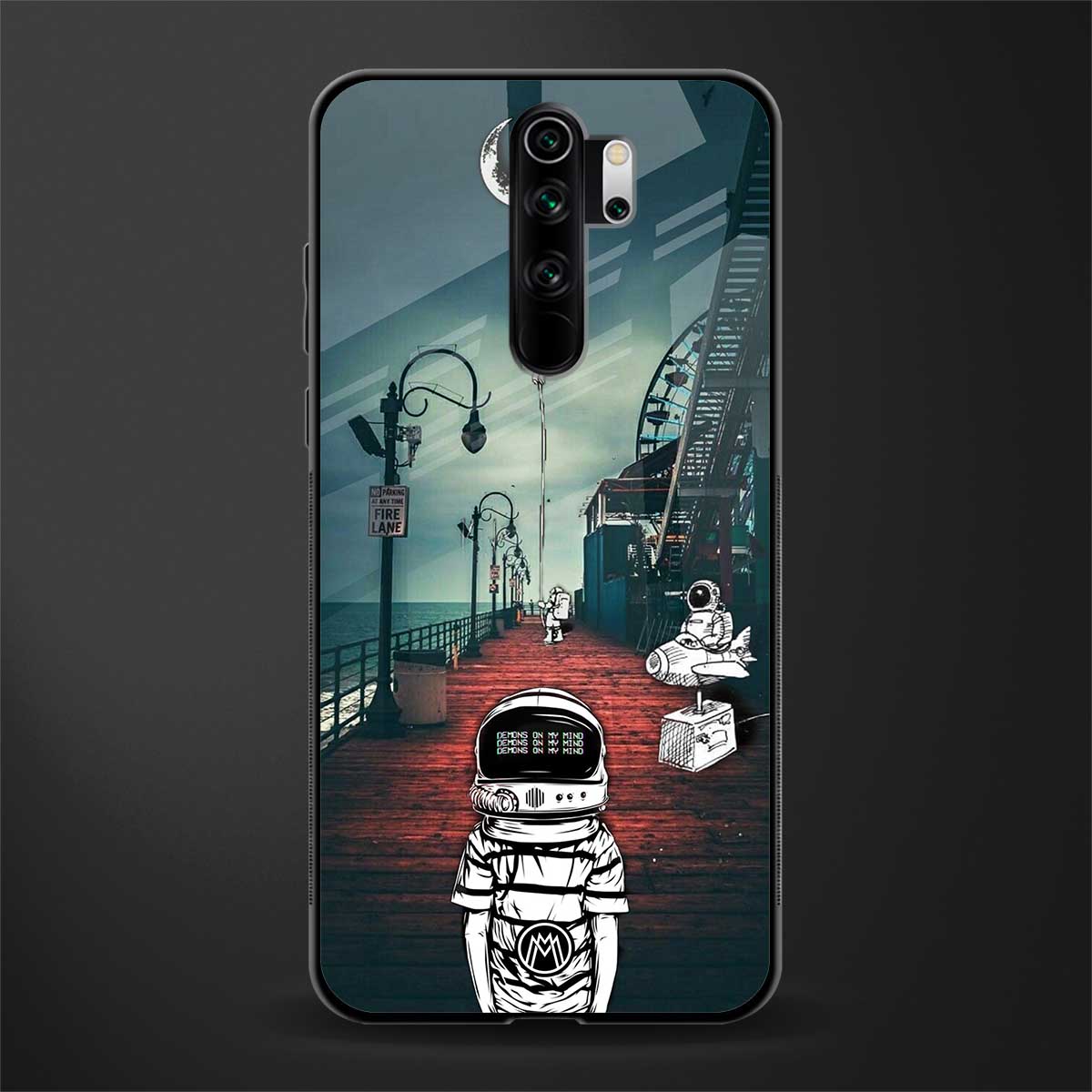 astronaut believer beach glass case for redmi note 8 pro image