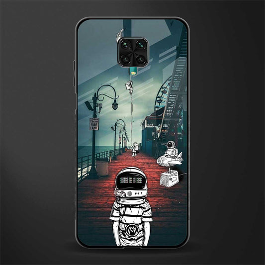astronaut believer beach glass case for redmi note 9 pro max image