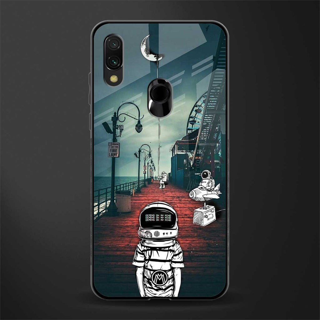 astronaut believer beach glass case for redmi note 7 pro image
