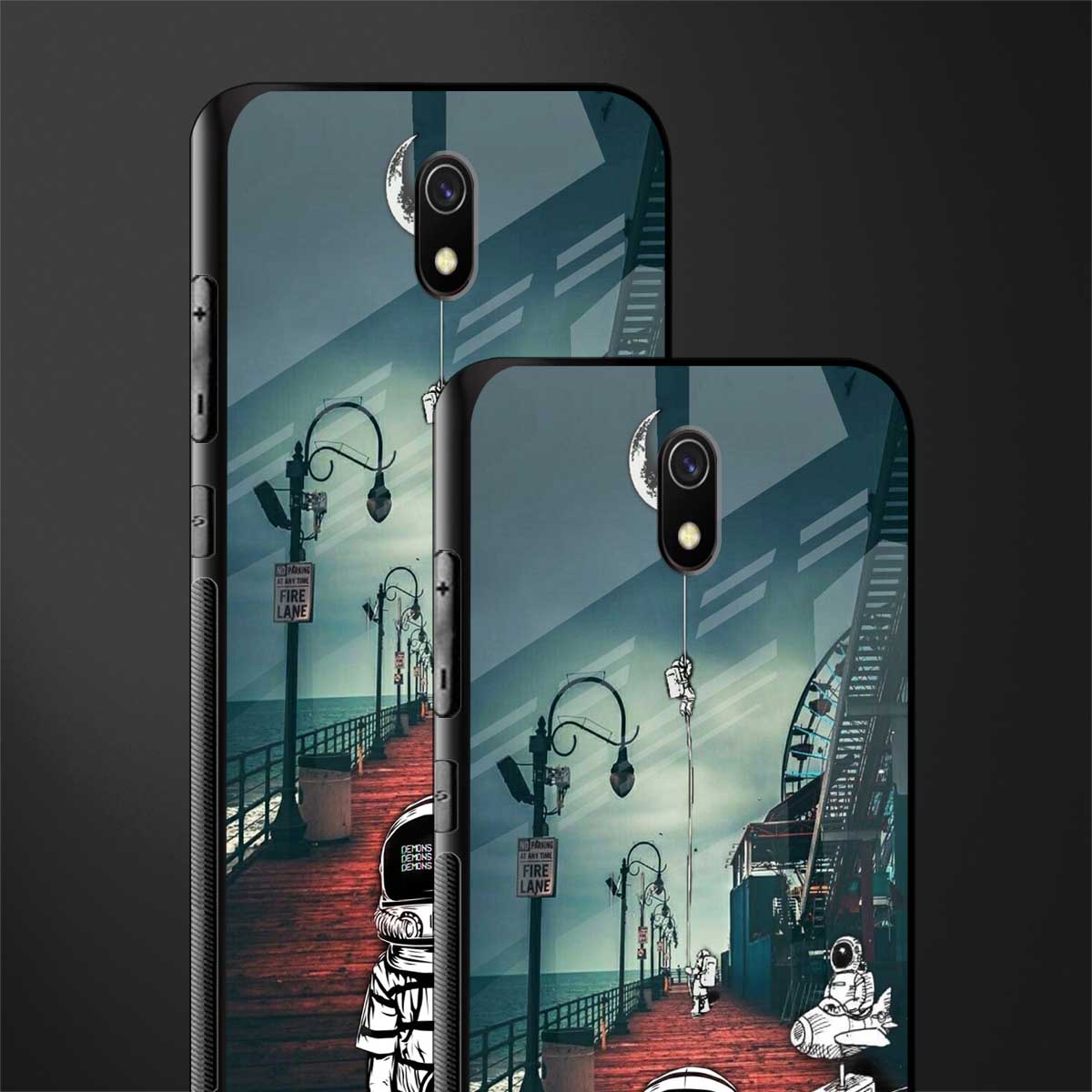 astronaut believer beach glass case for redmi 8a image-2