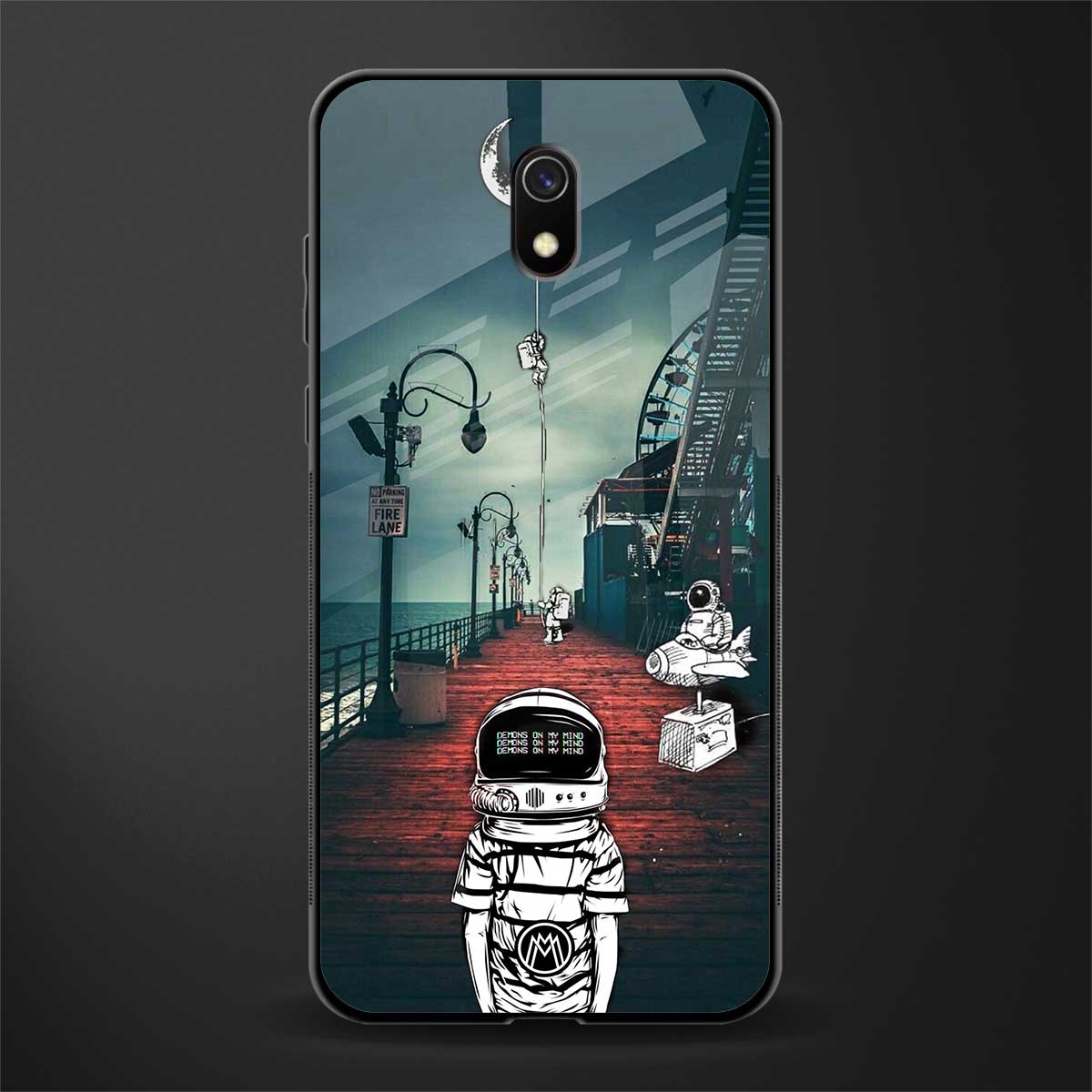 astronaut believer beach glass case for redmi 8a image