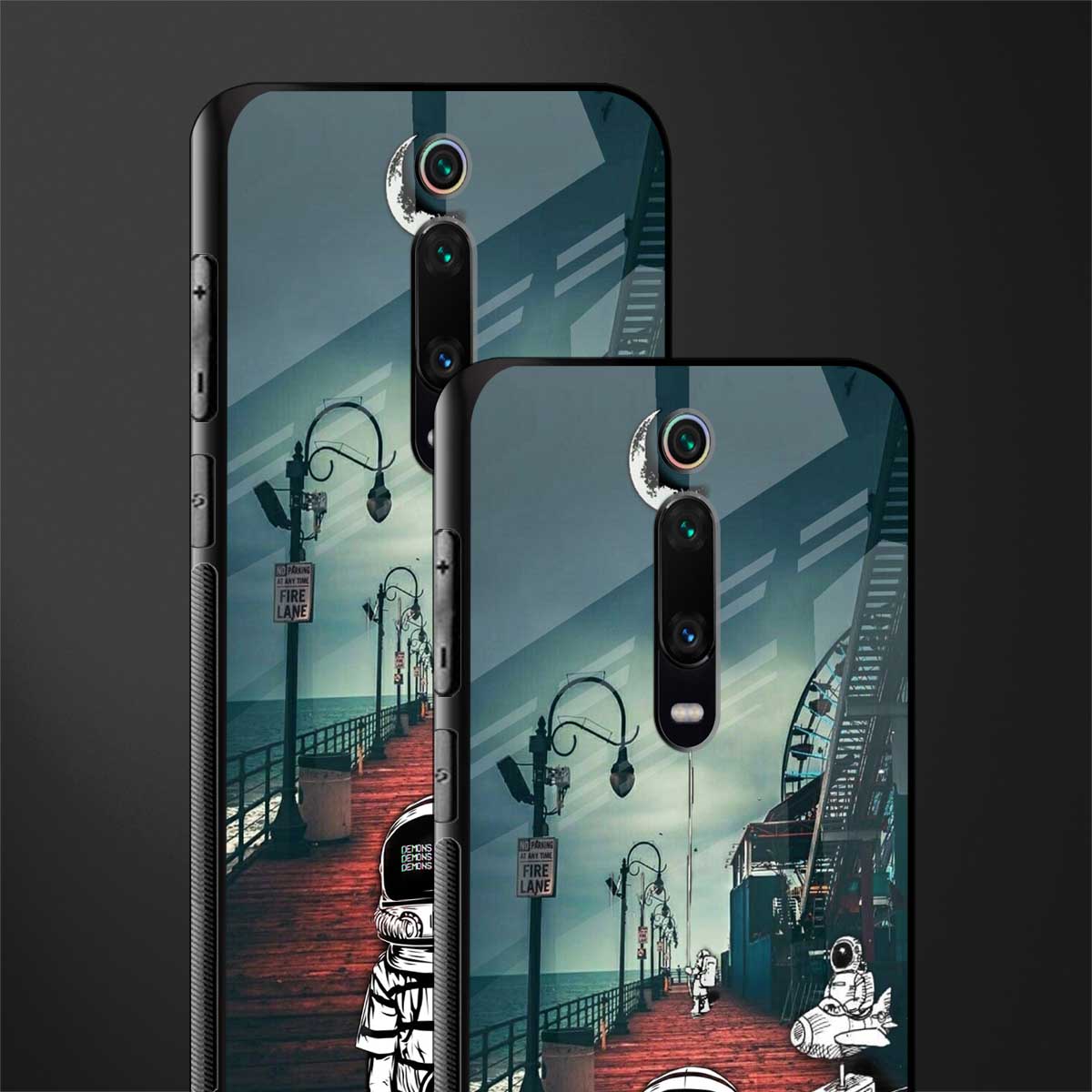 astronaut believer beach glass case for redmi k20 pro image-2