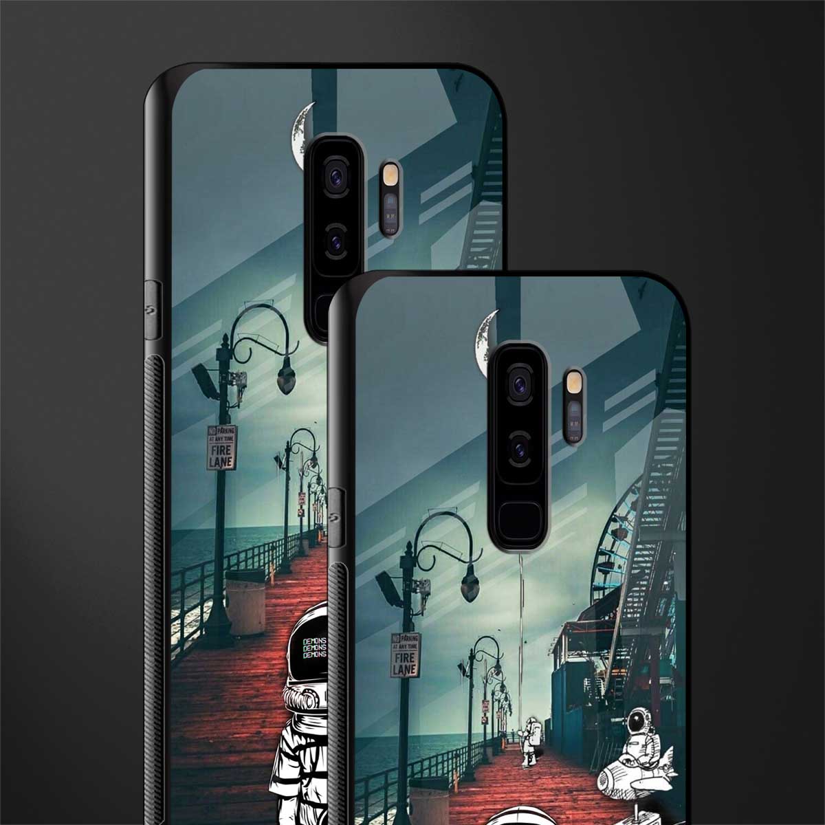 astronaut believer beach glass case for samsung galaxy s9 plus image-2