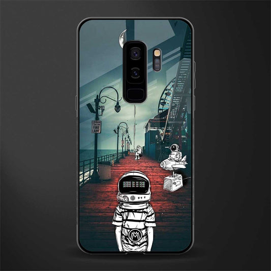 astronaut believer beach glass case for samsung galaxy s9 plus image