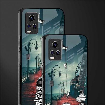 astronaut believer beach back phone cover | glass case for vivo y73