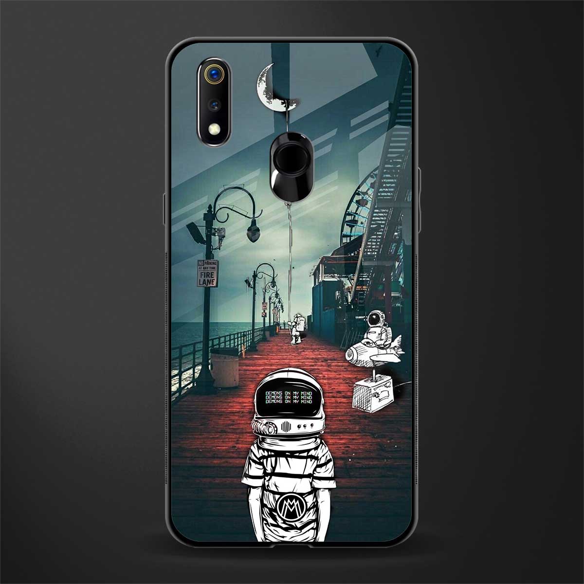 astronaut believer beach glass case for realme 3 pro image