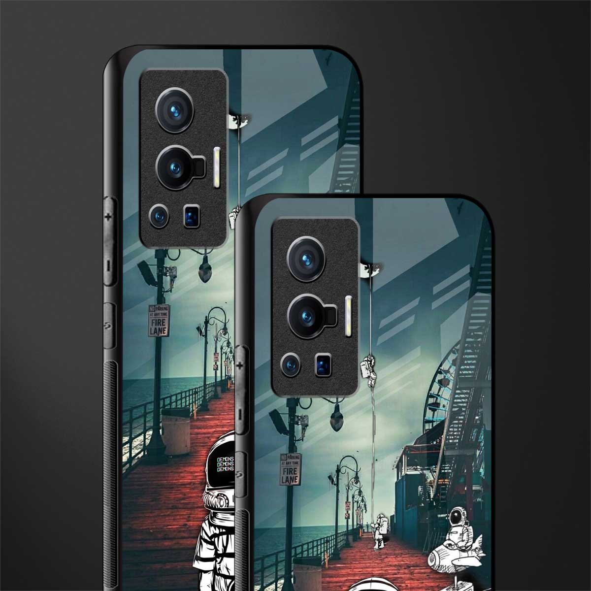 astronaut believer beach glass case for vivo x70 pro image-2