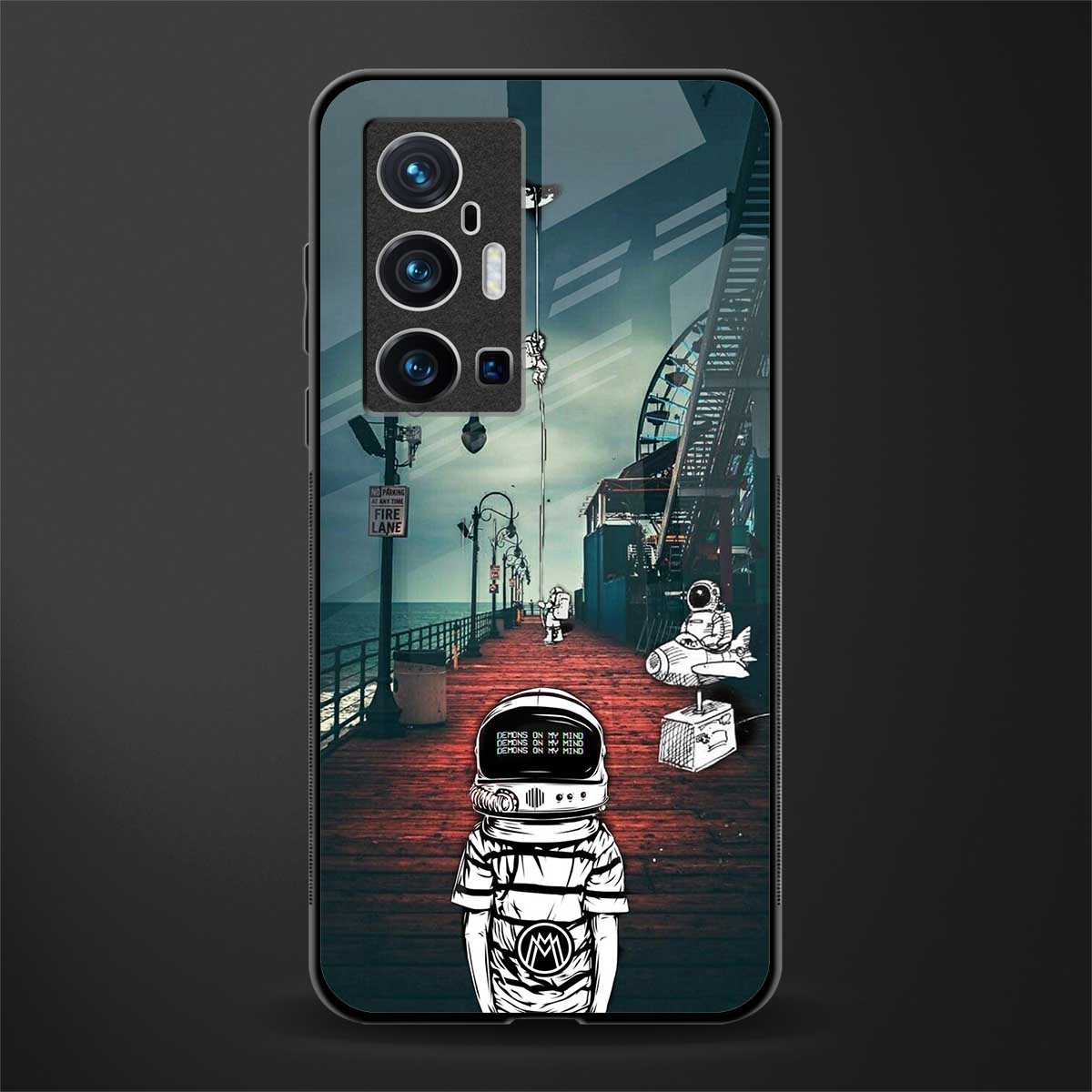 astronaut believer beach glass case for vivo x70 pro plus image