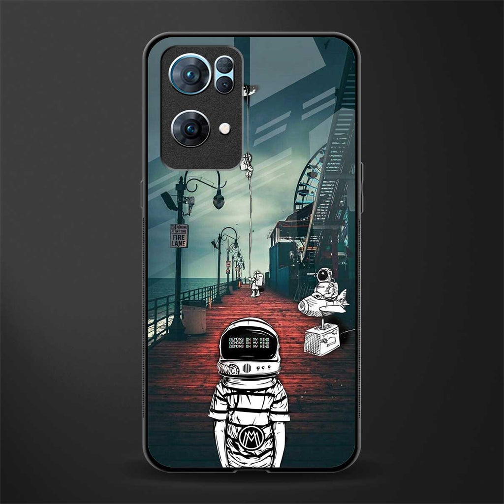 astronaut believer beach glass case for oppo reno7 pro 5g image