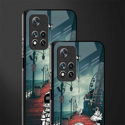 astronaut believer beach glass case for poco m4 pro 5g image-2