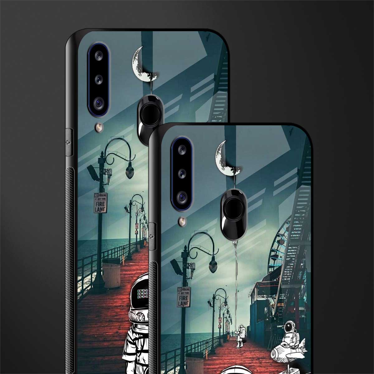 astronaut believer beach glass case for samsung galaxy a20s image-2