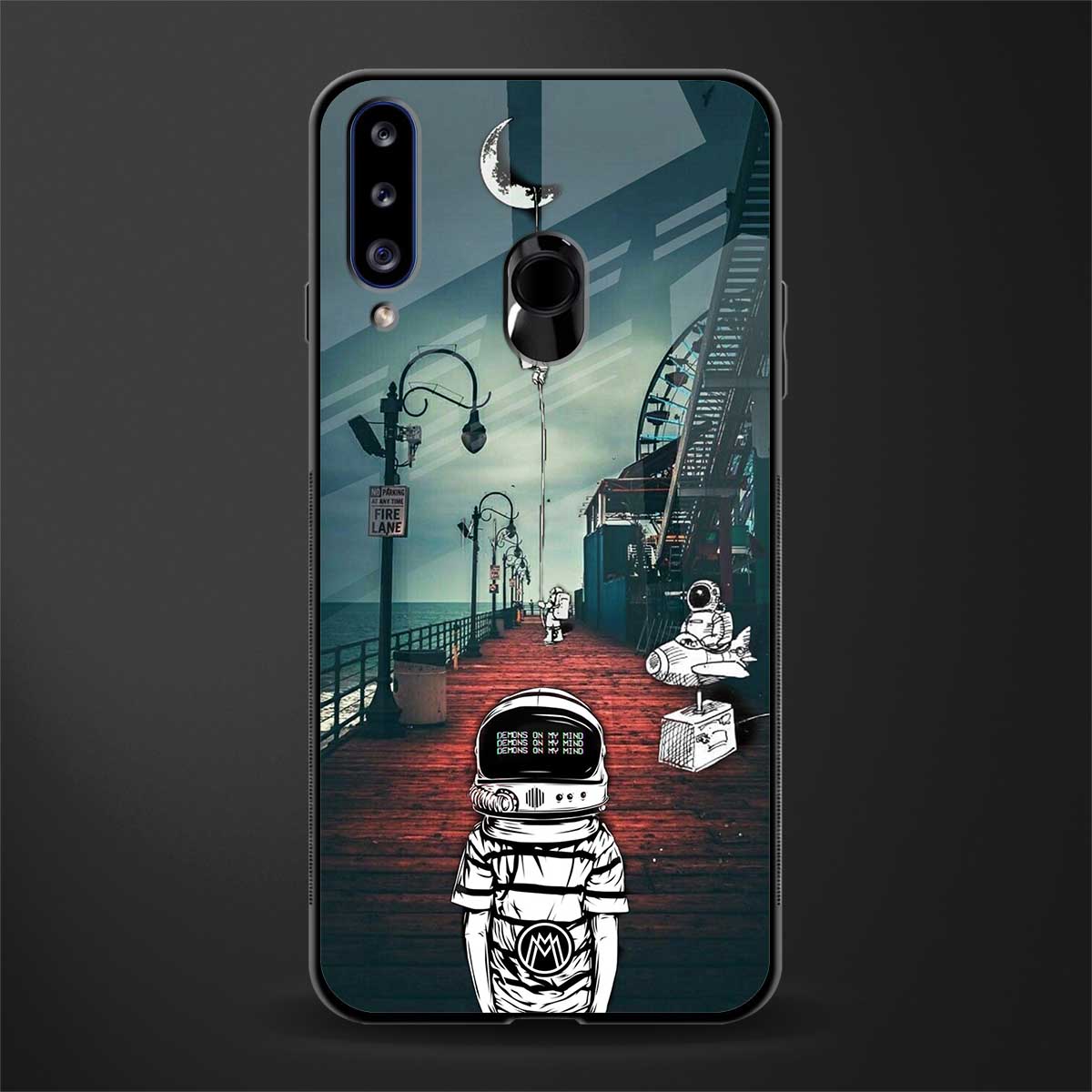 astronaut believer beach glass case for samsung galaxy a20s image