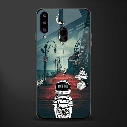 astronaut believer beach glass case for samsung galaxy a20s image