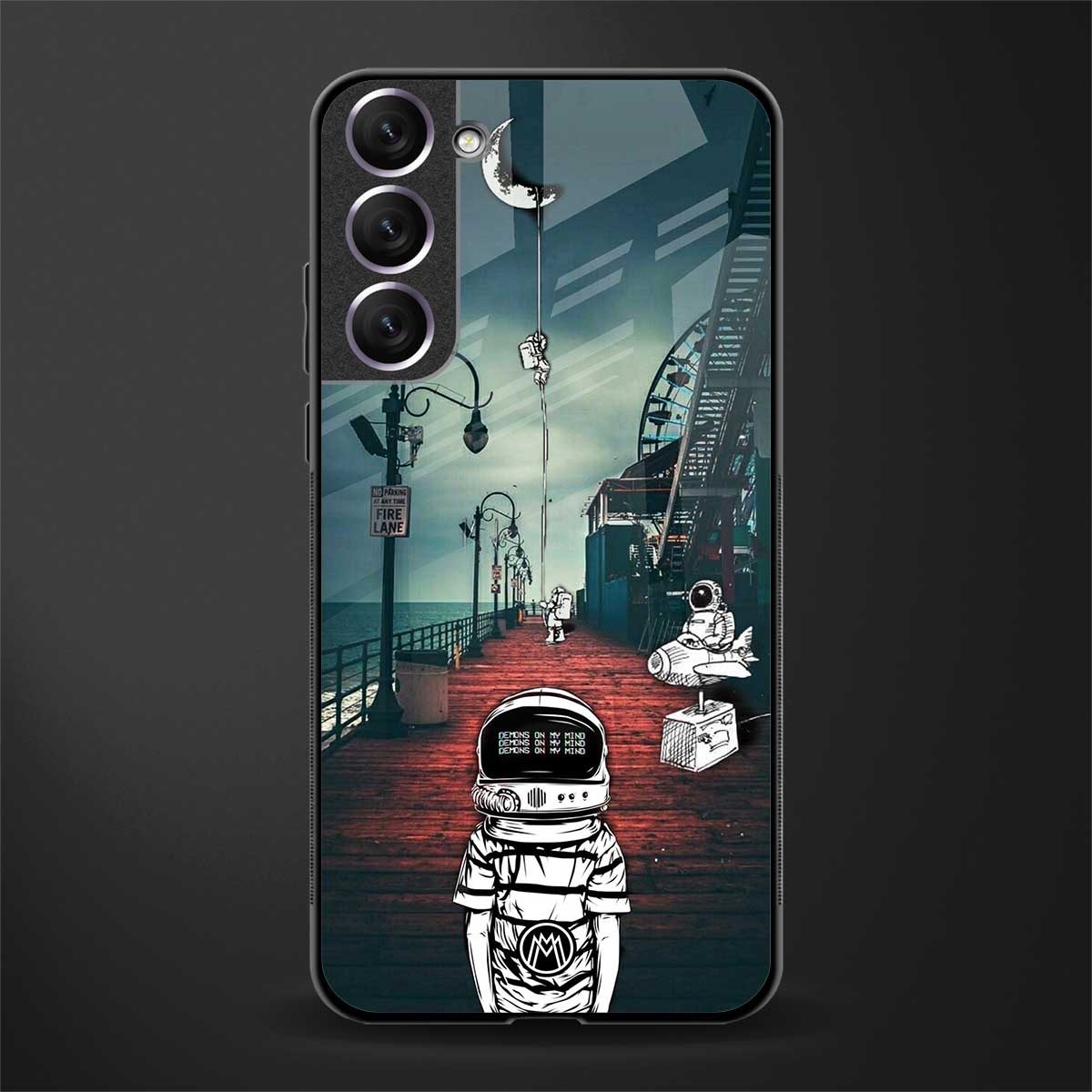 astronaut believer beach glass case for samsung galaxy s21 fe 5g image