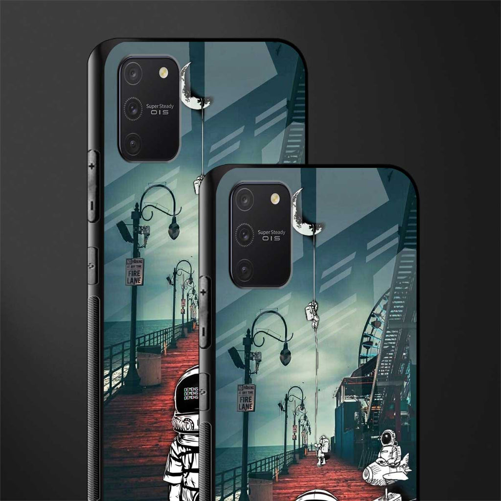 astronaut believer beach glass case for samsung galaxy s10 lite image-2