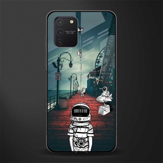 astronaut believer beach glass case for samsung galaxy a91 image