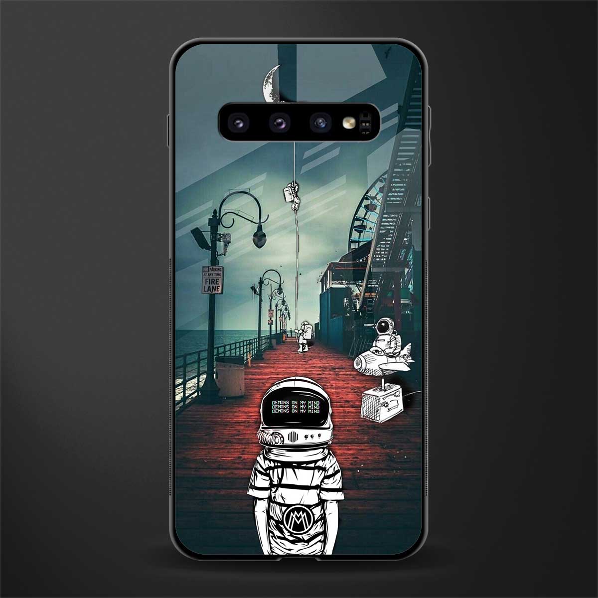 astronaut believer beach glass case for samsung galaxy s10 plus image