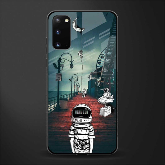 astronaut believer beach glass case for samsung galaxy s20 image