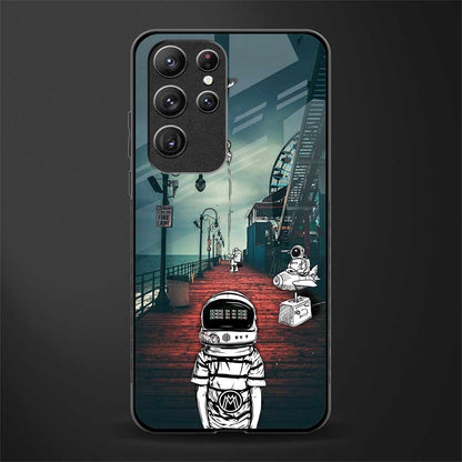 astronaut believer beach glass case for samsung galaxy s21 ultra image