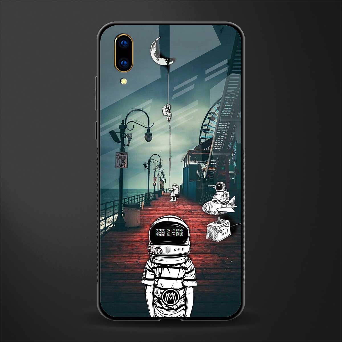 astronaut believer beach glass case for vivo v11 pro image