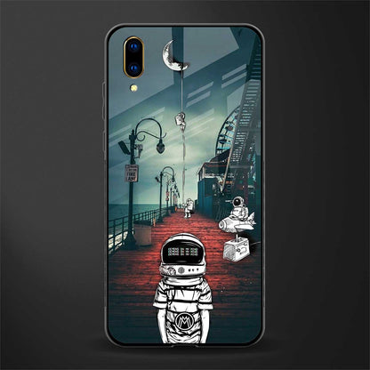 astronaut believer beach glass case for vivo v11 pro image