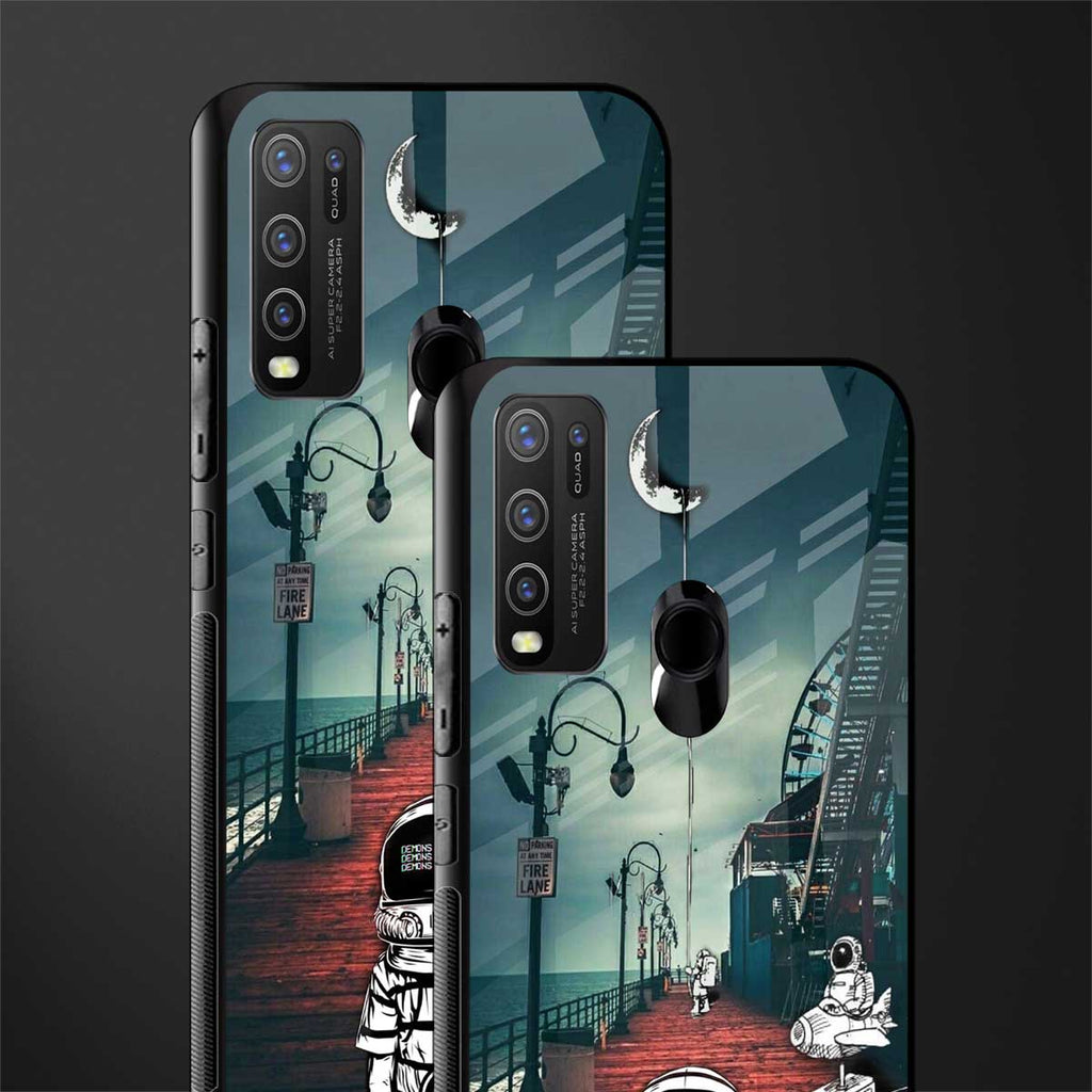 astronaut believer beach glass case for vivo y30 image-2