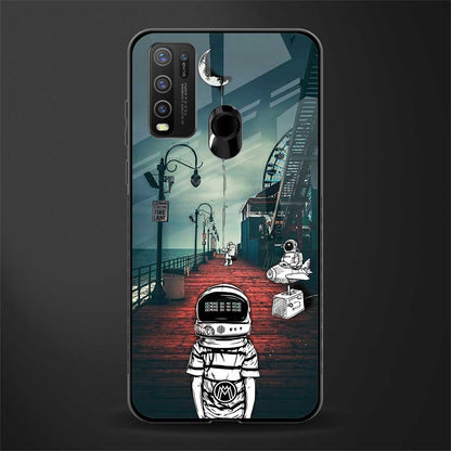 astronaut believer beach glass case for vivo y30 image