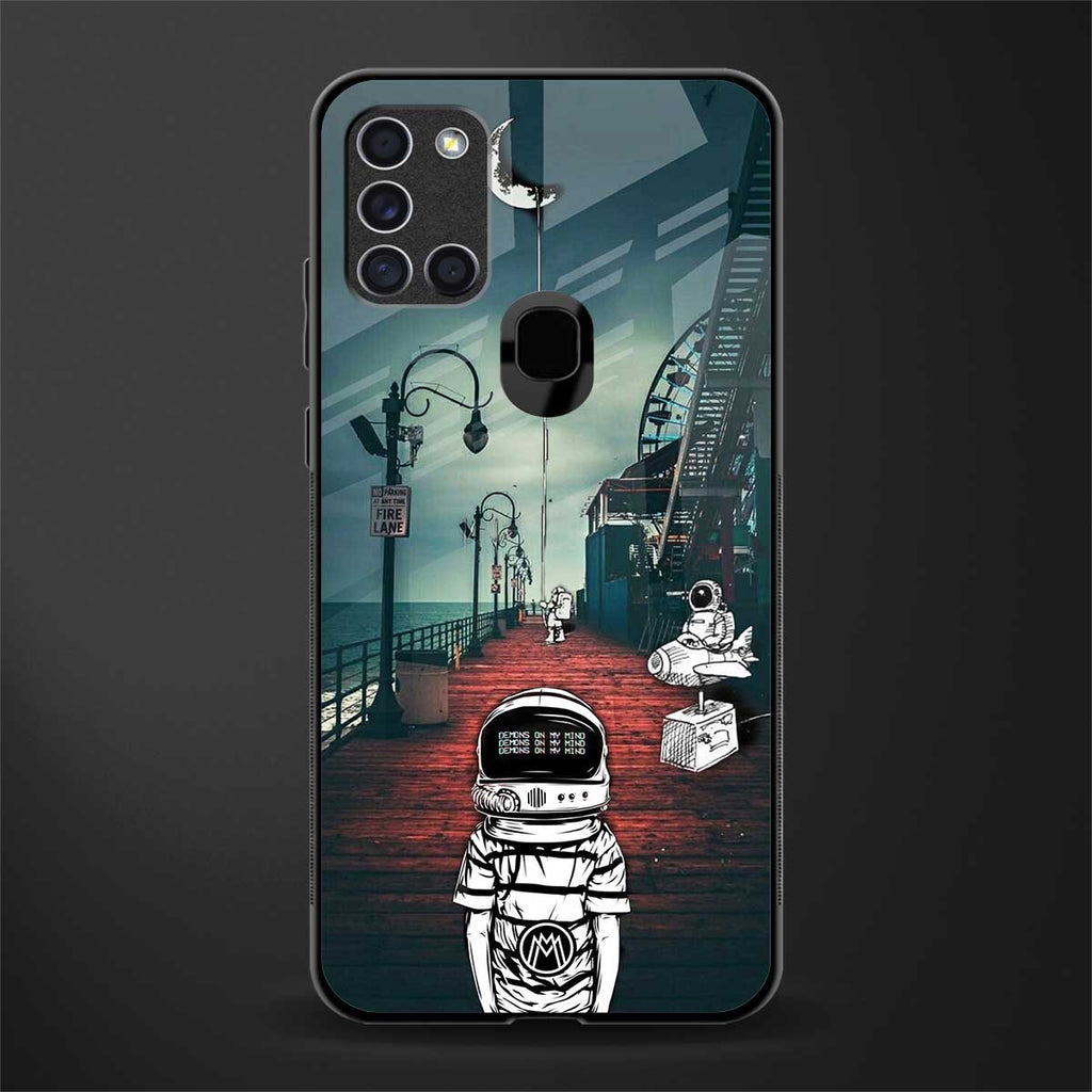 astronaut believer beach glass case for samsung galaxy a21s image