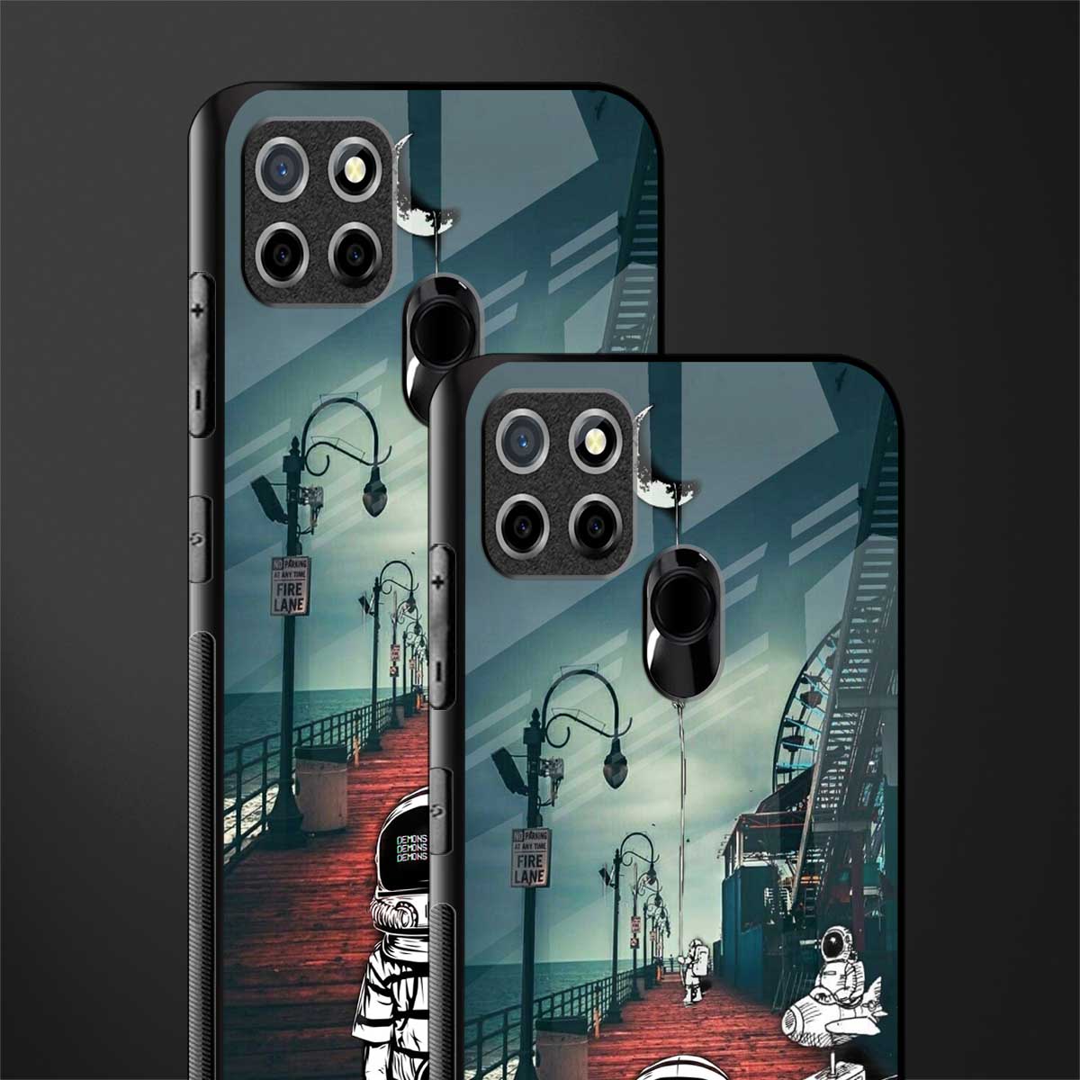 astronaut believer beach glass case for realme narzo 20 image-2