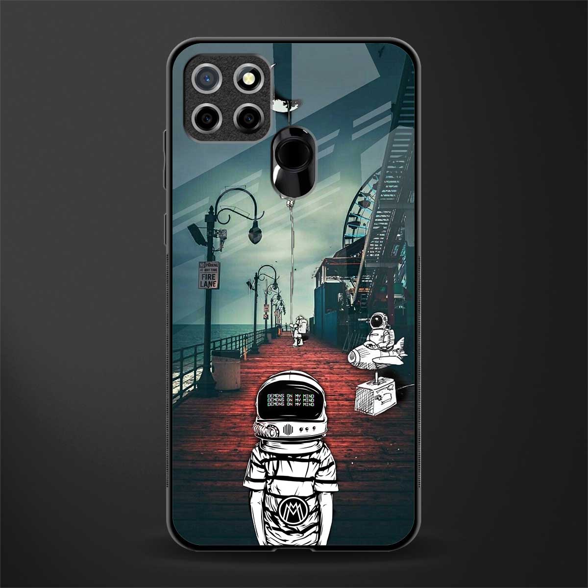 astronaut believer beach glass case for realme narzo 30a image