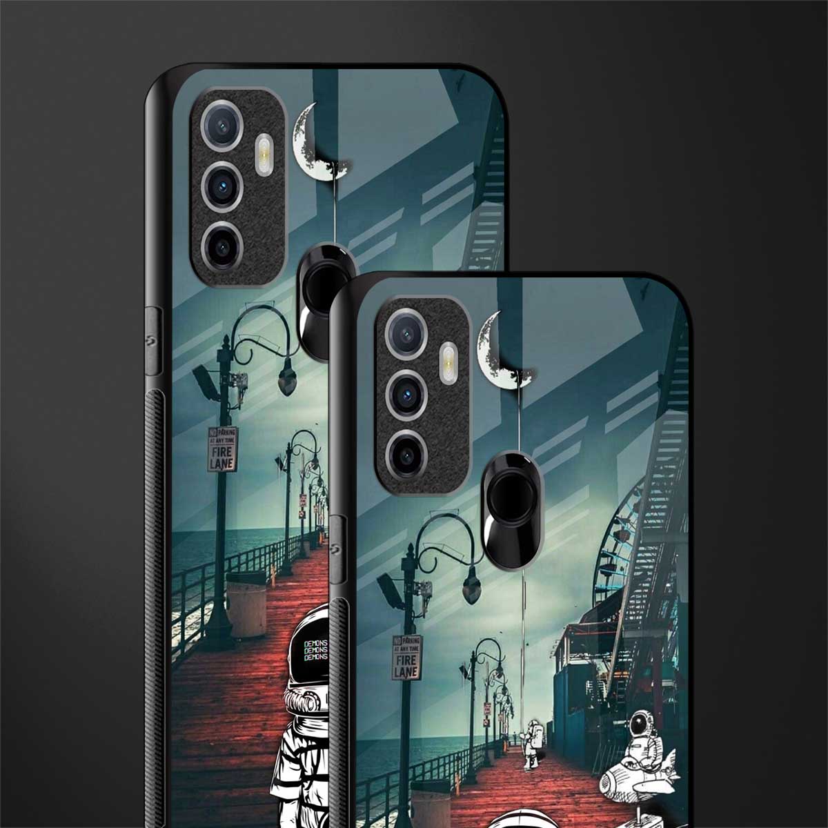astronaut believer beach glass case for oppo a53 image-2