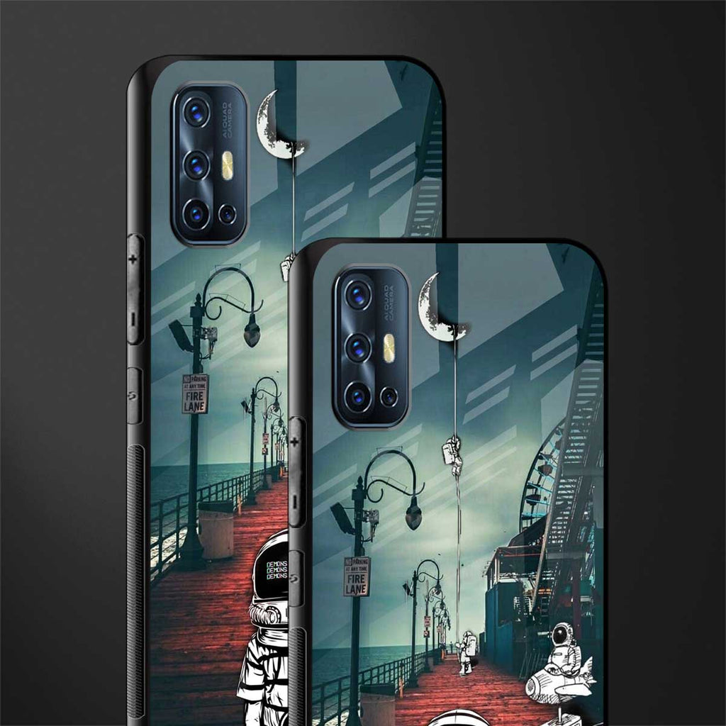 astronaut believer beach glass case for vivo v17 image-2