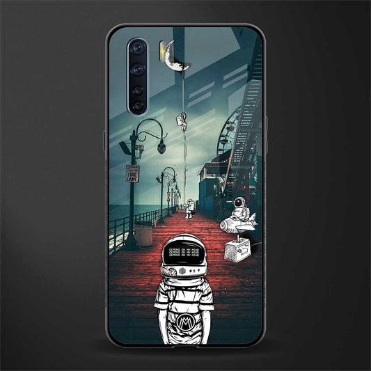 astronaut believer beach glass case for oppo f15 image