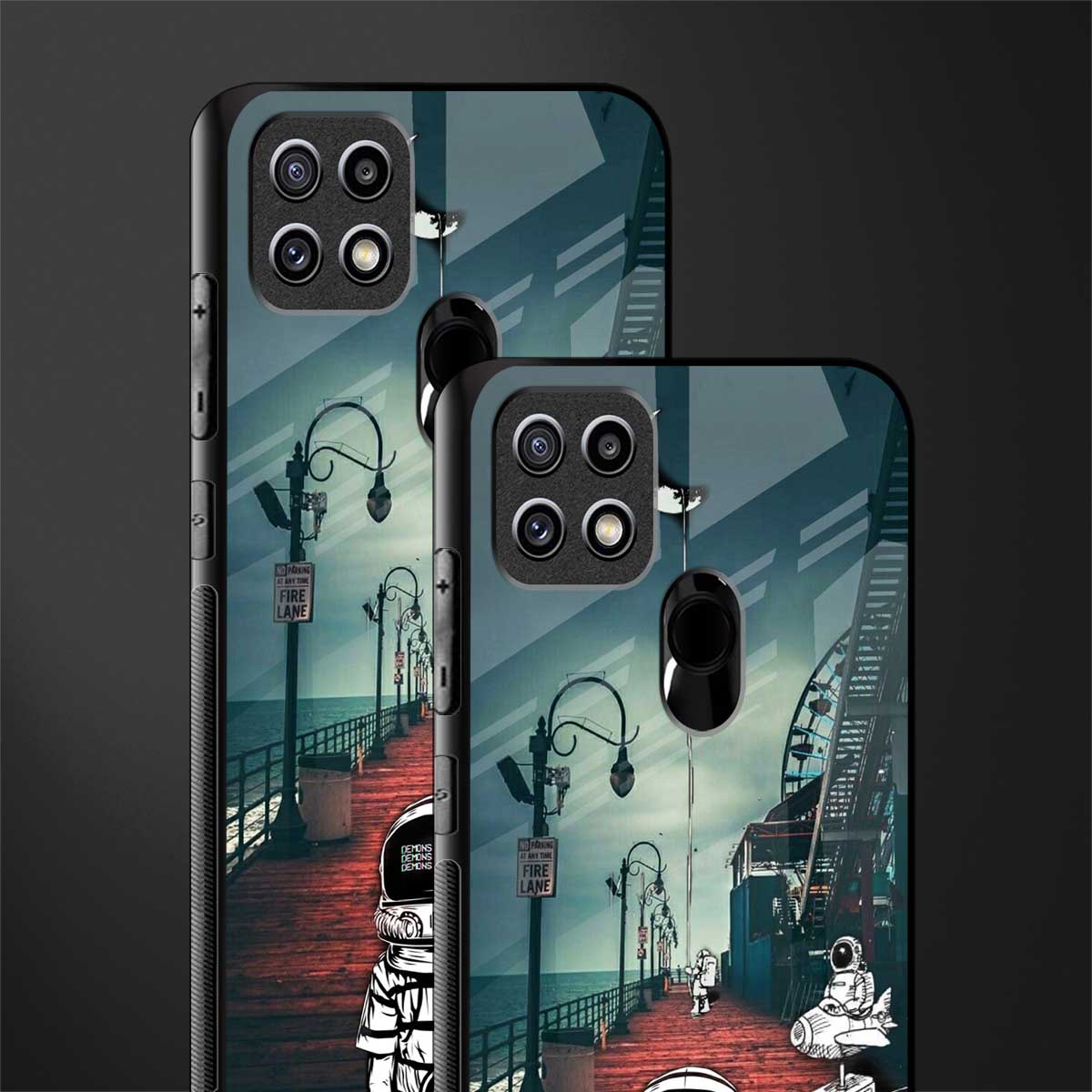 astronaut believer beach glass case for oppo a15 image-2